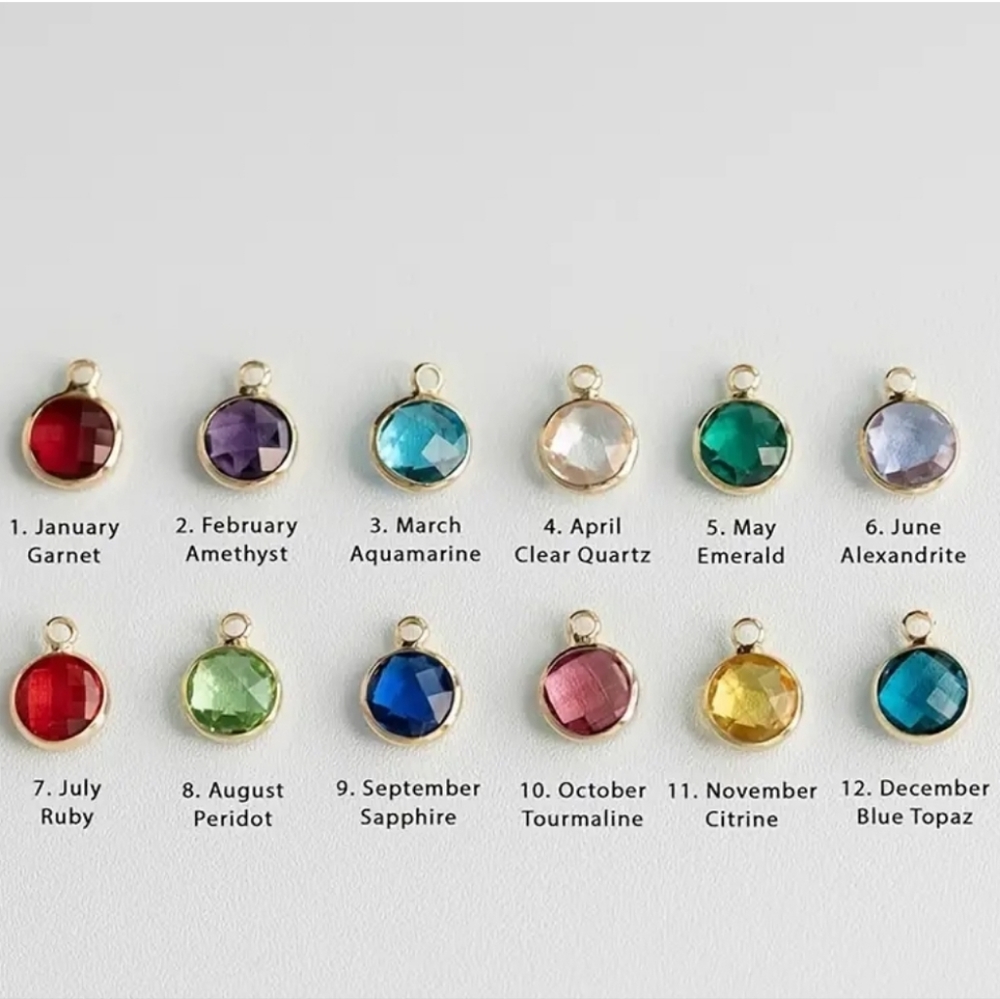 PERSONALIZED NAME & BIRTHSTONE ROSE GOLD SILVER STAINLESS STEEL limited quantity - Picture 10 of 10